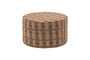Miniature Pouf bas chenille marron/rose SARLI Détouré