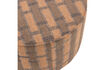 Miniature Pouf bas chenille marron/rose SARLI 3
