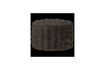 Miniature Pouf bas tissu duveteux marron Olven 1