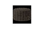 Miniature Pouf bas tissu duveteux marron Olven Détouré