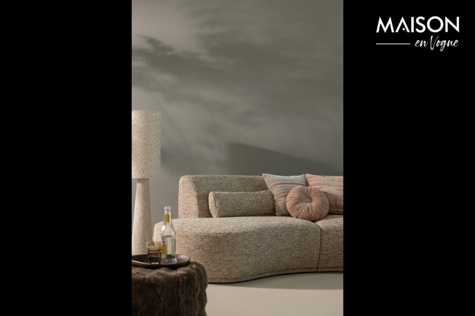 Pouf moelleux remarquable Entièrement rembourré Design unique H 36 cm x L 60 cm x P 60 cm  Ce