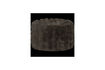 Miniature Pouf bas tissu duveteux marron Olven 4