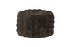 Miniature Pouf bas tissu duveteux marron Olven 4