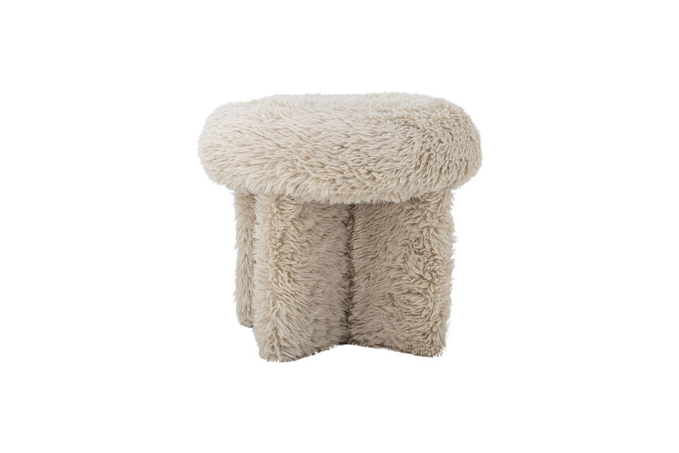 Pouf D43xH39 cm aus Polyester Natur Frikka Bloomingville