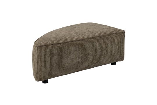Pouf d'angle gauche en tissu vert Hunter