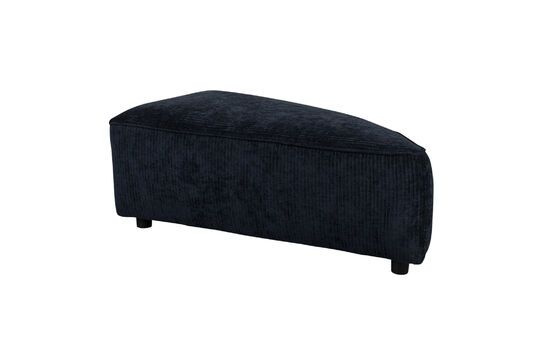 Pouf élément droit 1 place en tissu bleu Hunter