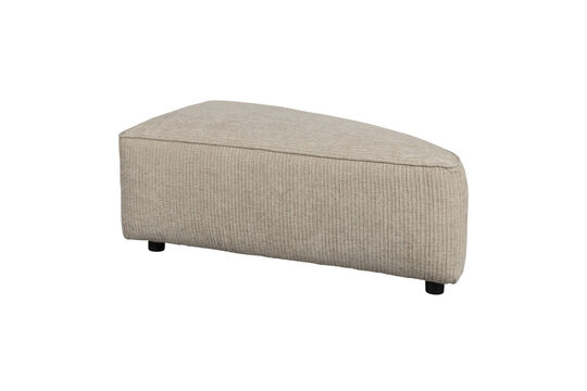 Pouf élément droit en tissu beige Hunter Détouré