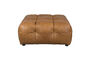 Miniature Pouf en cuir cognac Hackman Détouré
