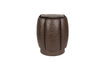 Miniature Pouf en cuir marron foncé Donna 1