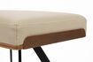 Miniature Pouf en cuir PU beige Frie 7