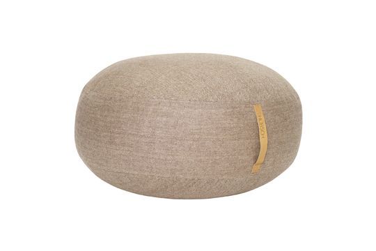 Pouf en laine marron Mochi Détouré