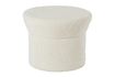 Miniature Pouf en polyester blanc nacre Alan 1