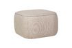 Miniature Pouf en tissu beige Cube 1