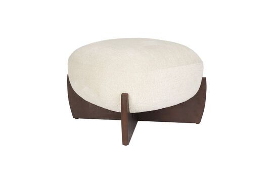 Pouf en Tissu Beige Emilius Détouré