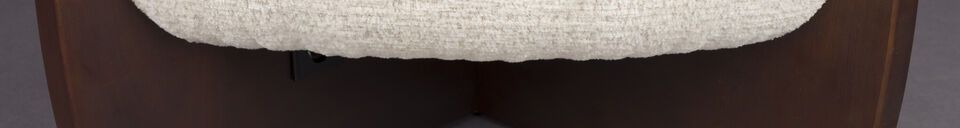 Mise en avant matière Pouf en Tissu Beige Emilius