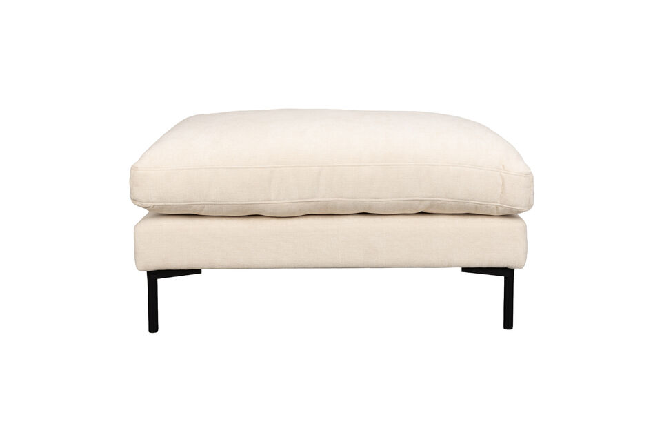 Pouf en tissu beige Summer Zuiver