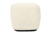 Miniature Pouf en tissu bouclé blanc Porterville 4