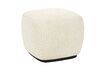 Miniature Pouf en tissu bouclé blanc Porterville 1