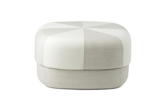 Pouf en tissu duo de gris Circus