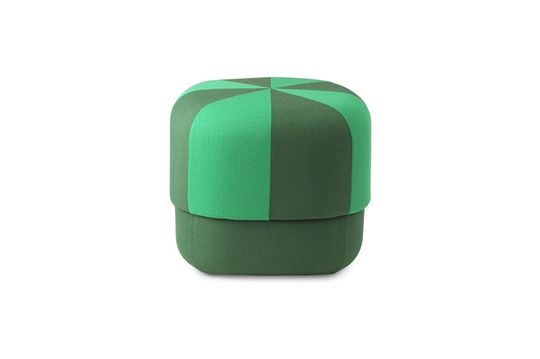 Pouf en tissu duo de vert Circus