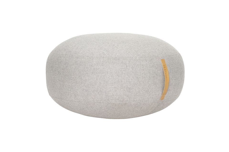 Pouf en tissu gris Kubu Hübsch