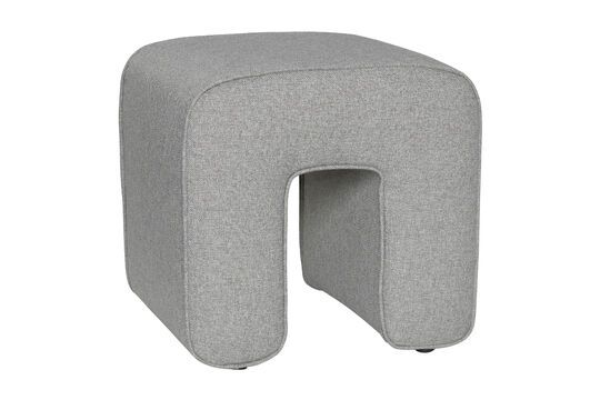 Pouf en tissu gris Sculpture Détouré