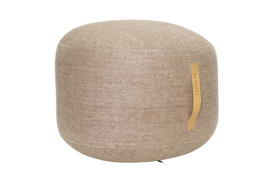 Pouf en tissu marron Kubu