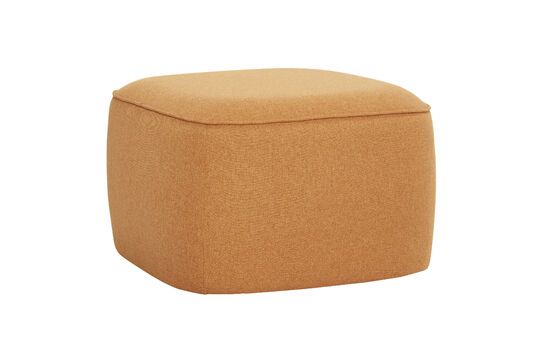 Pouf en tissu orange Cube