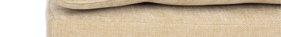 Mise en avant matière Pouf en tissu sable Summer