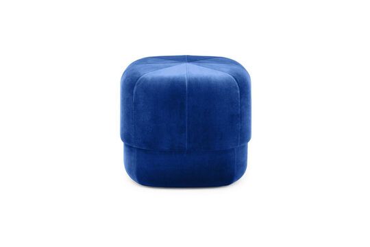 Pouf en velours bleu Circus Détouré