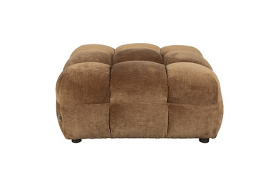 Pouf en velours cognac Hackman