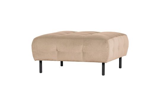 Pouf en velours crème Lloyd