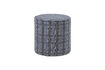 Miniaturansicht Pouf hoch Chenille grau/blau Sarli 1