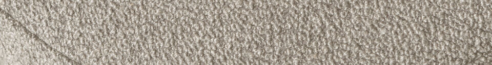 Mise en avant matière Pouf hocker bouclé Naturel LOFTY