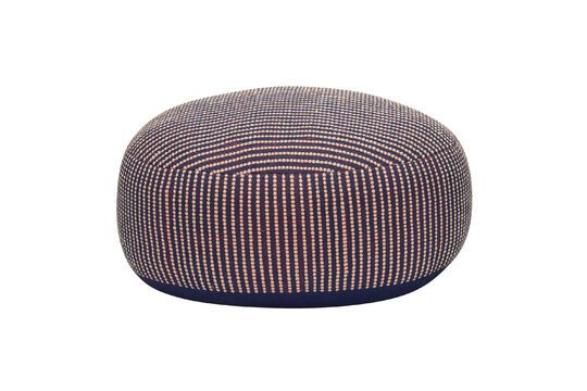 Pouf in cotone blu Mochi