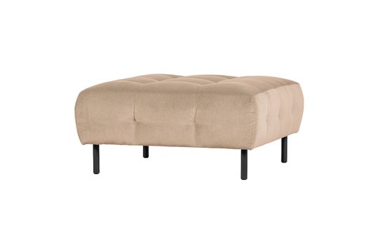 Pouf Lloyd in velluto color crema