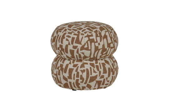 Pouf motif graphique marron Anic Détouré