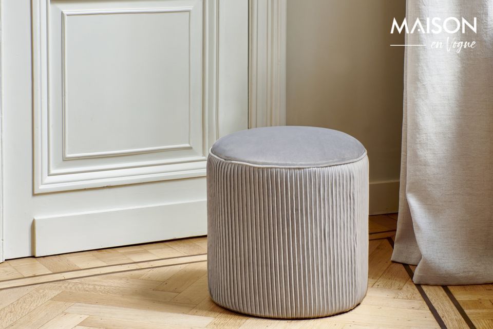 Pouf Muncha en velours Pomax