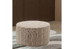 Miniaturansicht Pouf niedrig Chenille Natur/Beige Sarli 2