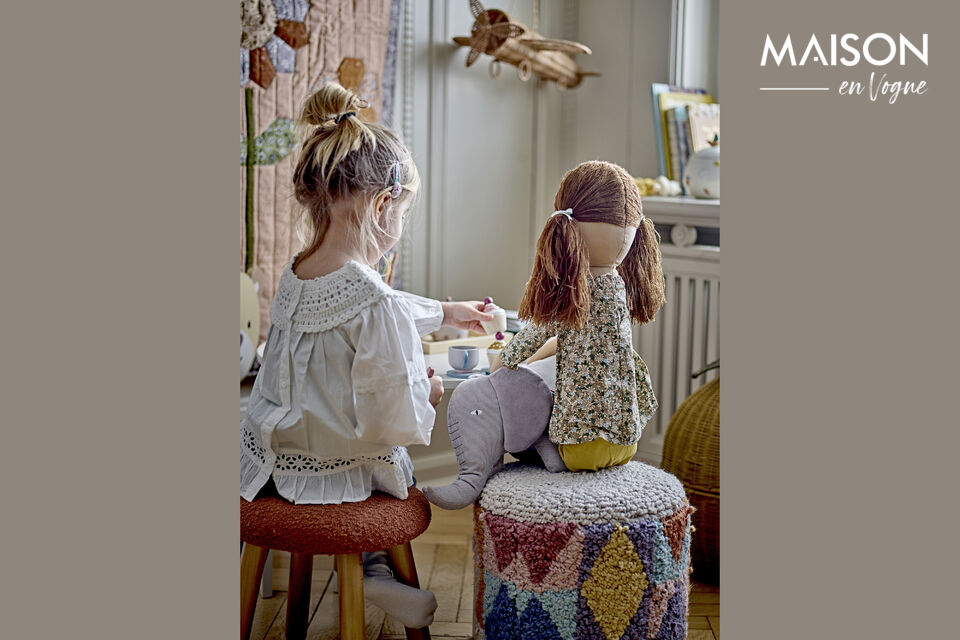 The Miaki Pouf by Bloomingville MINI is a soft