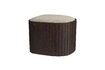 Miniatura Pouf piccolo in teak marrone con vano portaoggetti Bay 1
