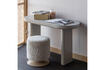 Miniature Pouf pivotant bouclé beige Islen 2