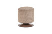 Miniature Pouf pivotant bouclé marron Islen 1