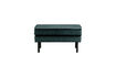 Miniature Pouf sur pieds velours sarcelle Rodeo 1