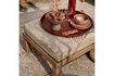 Miniature Pouf/Table d'appoint de jardin 40x90x60 bois d'acacia naturel Relax 3