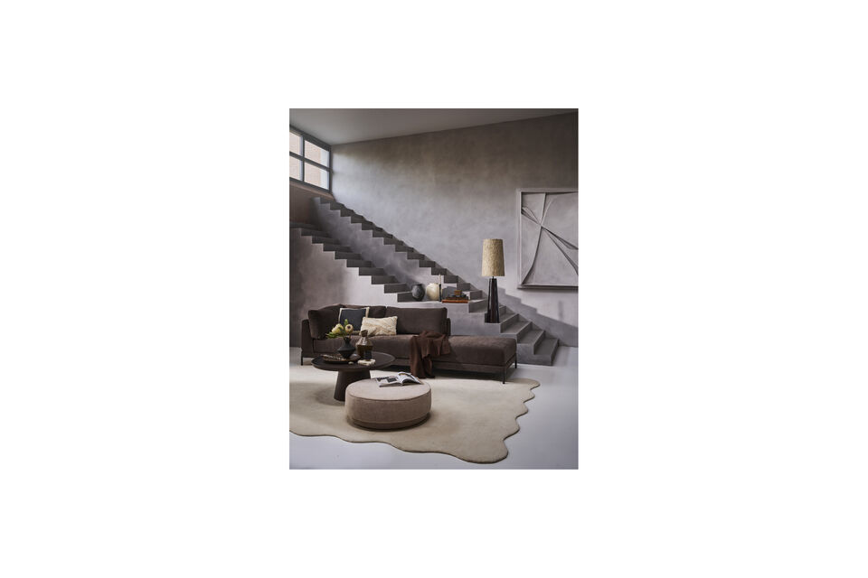 Tabouret elegant au design simple Taille genereuse Se combine facilement avec le pouf Pearl H 28 cm
