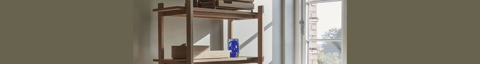 Mise en avant matière Presse papier en verre bleu Stream