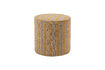 Miniatura Puf alto chenilla taupe y amarillo SARLI 1
