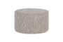 Miniatura Puf bajo Ø60 cm tejido natural jaspeado Sara Clipped