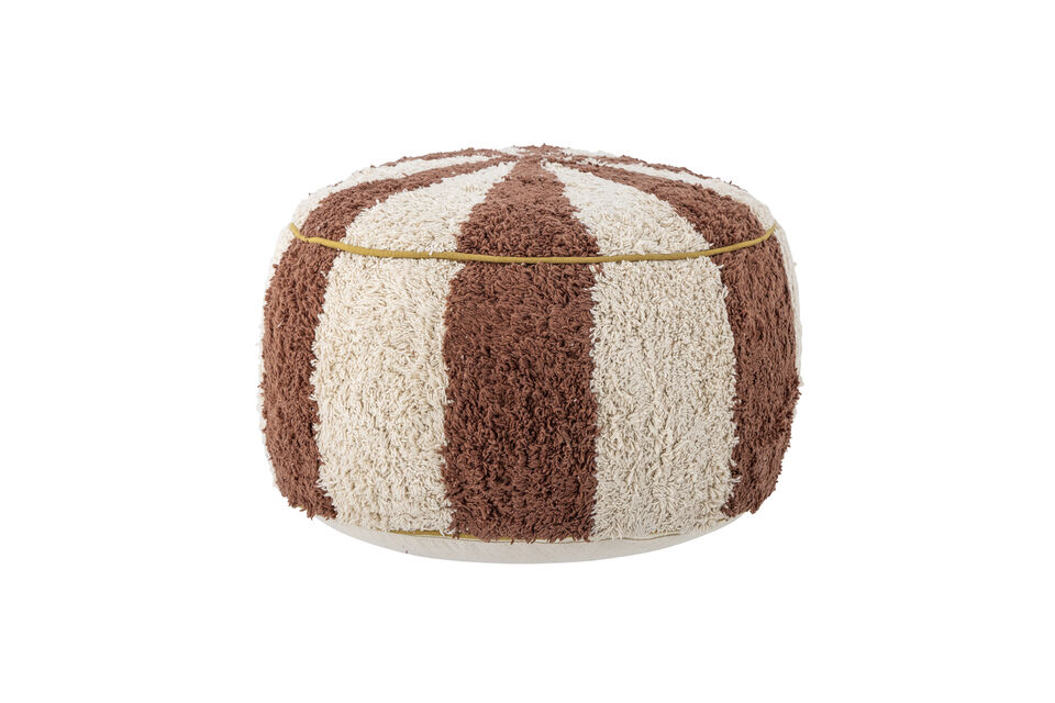 Puf D44xH26 cm de algodón marrón Charoline Bloomingville
